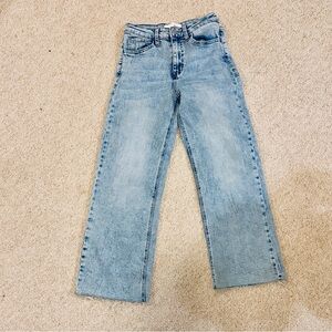 VERVET Light Blue Jeans Kick Crop Stretch Style Size 25